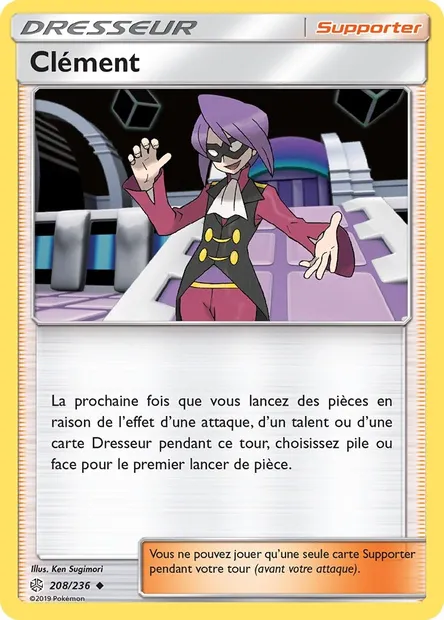 Clément, carte Pokémon CEC 208 — extension Éclipse Cosmique
