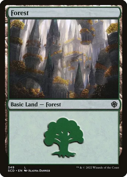 Forest, Magic card SCD 349 — Starter Commander Decks set