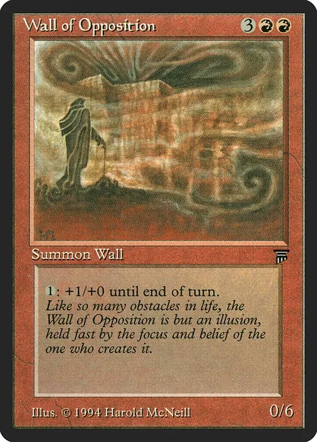 Wall of Opposition, Magic card LEG 171 — Legends set
