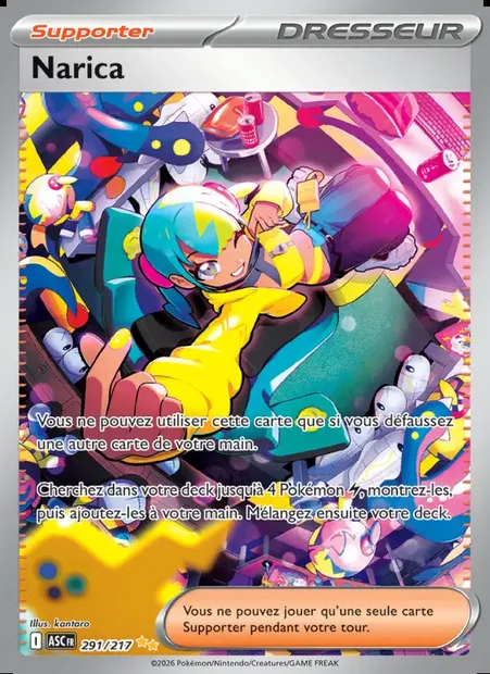 Narica, carte Pokémon ASC 291 — extension Héros Transcendants