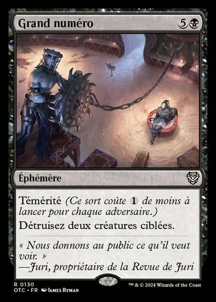 Grand numéro, carte Magic OTC 130 — extension Outlaws of Thunder Junction Commander