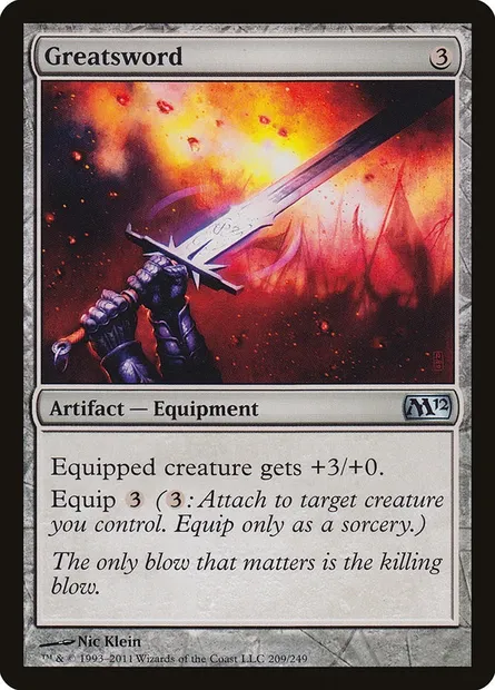 Greatsword, Magic card M12 209 — Magic 2012 set