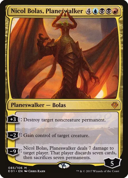 Nicol Bolas, Planeswalker, Magic card E01 85 — Archenemy: Nicol Bolas set