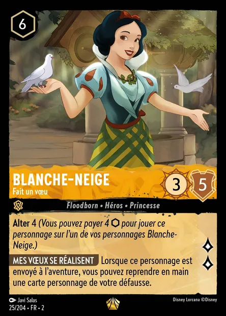 Blanche-Neige - Fait un vœu, carte Disney Lorcana CH2-025 — extension L'Ascension des Floodborn