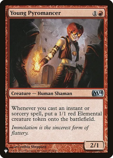 Young Pyromancer, Magic card PLST M14-163 — The List set