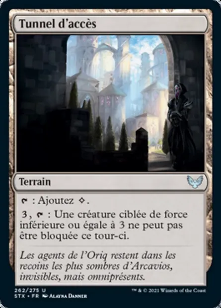 Tunnel d'accès, carte Magic STX 262 — extension Strixhaven: l'Académie des Mages