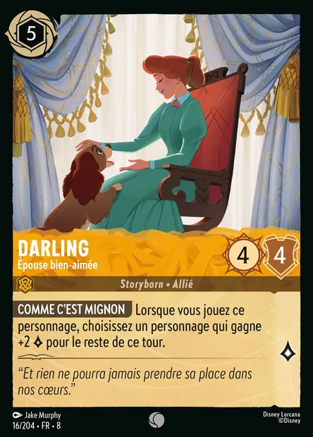 Darling - Épouse bien-aimée, carte Disney Lorcana CH8-016 — extension Le Règne de Jafar