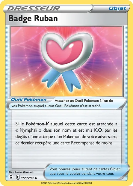 Badge Ruban, carte Pokémon EVS 155 — extension Évolution Céleste