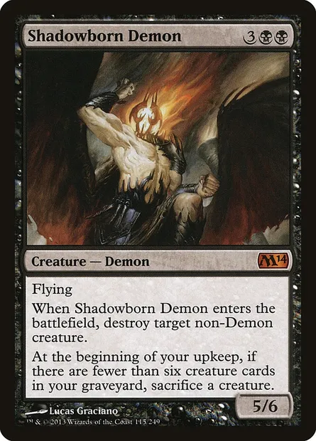 Shadowborn Demon, Magic card M14 115 — Magic 2014 set