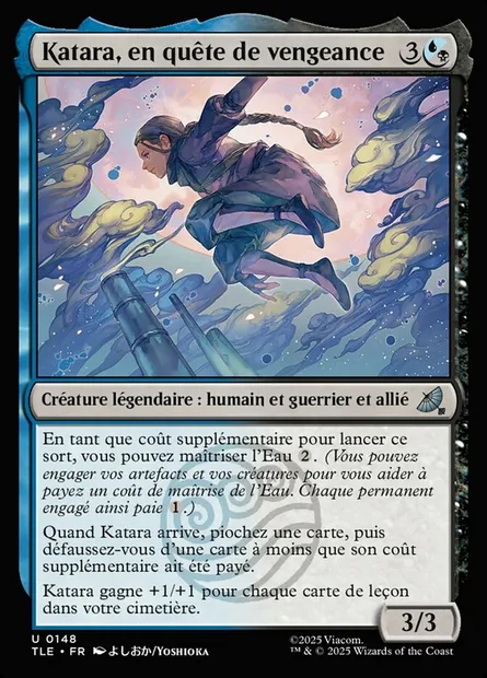 Katara, en quête de vengeance, carte Magic TLE 148 — extension Avatar: The Last Airbender Eternal