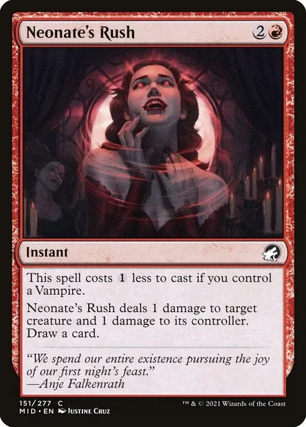 Neonate's Rush, Magic card MID 151 — Innistrad: Midnight Hunt set