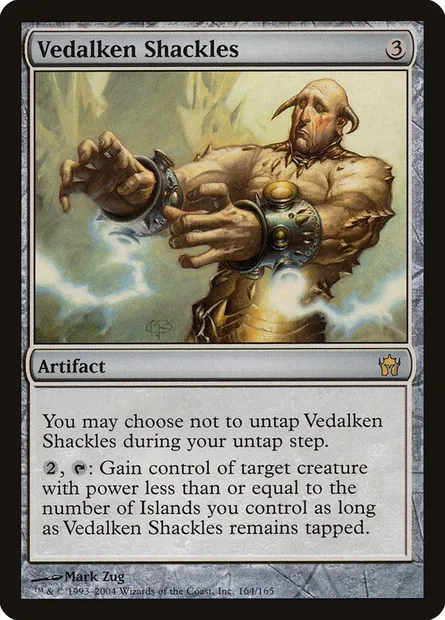 Vedalken Shackles, Magic card 5DN 164 — Fifth Dawn set