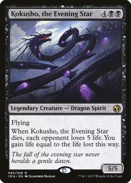 Kokusho, l'étoile du soir, carte Magic IMA 95 — extension Iconic Masters