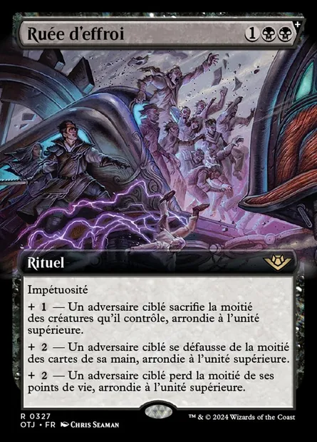 Ruée d'effroi, carte Magic OTJ 327 — extension Outlaws of Thunder Junction