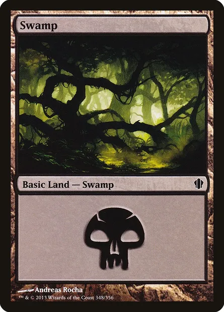 Swamp, Magic card C13 348 — Commander 2013 set