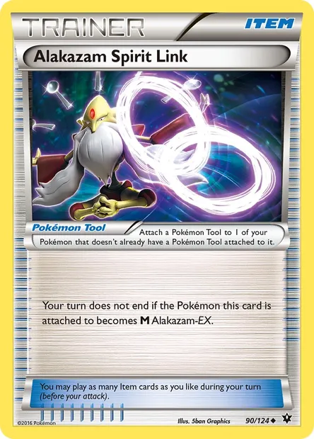 Alakazam Spirit Link, Pokémon card FCO 90 — Fates Collide set