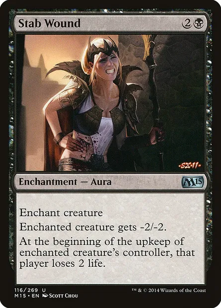 Stab Wound, Magic card M15 116 — Magic 2015 set