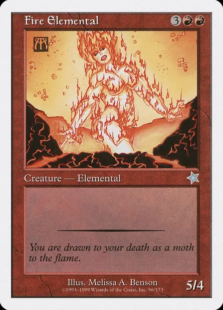 Fire Elemental, Magic card S99 96 — Starter 1999 set