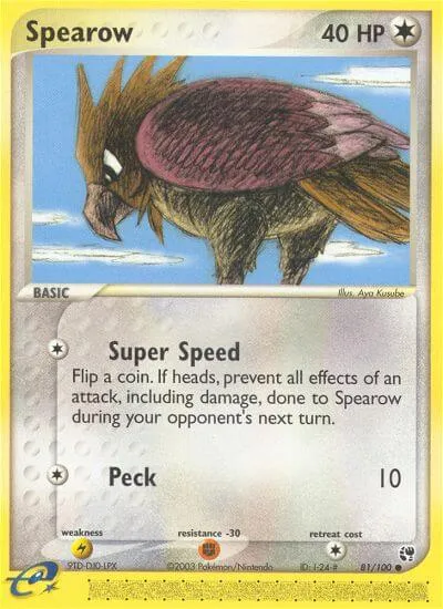 Spearow, Pokémon card SS 81 — Sandstorm set