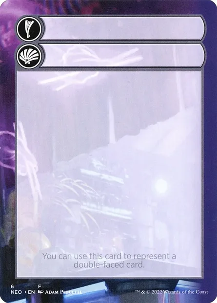 Double-Faced Substitute Card, carte Magic SNEO 6 — extension Kamigawa: Neon Dynasty Substitute Cards