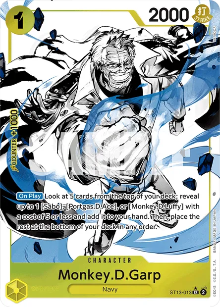 Monkey D. Garp, carte One Piece ST13-013 — extension The Three Brothers