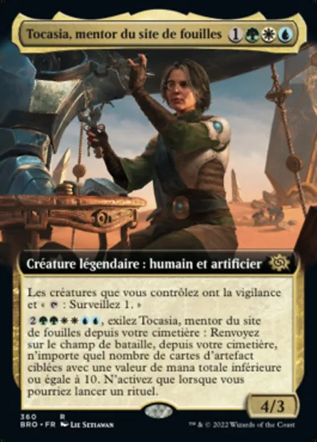 Tocasia, mentor du site de fouilles, carte Magic BRO 360 — extension La Guerre Fratricide