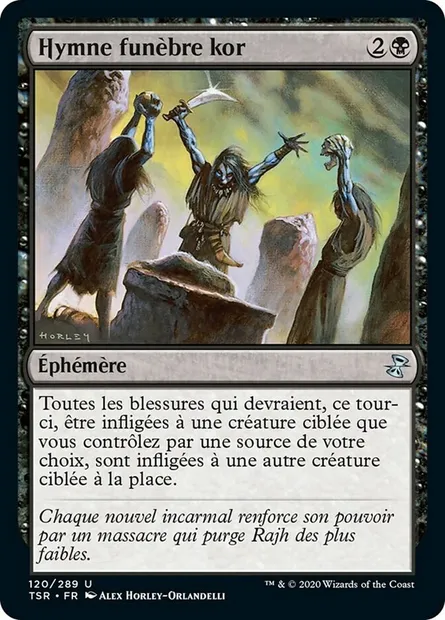 Hymne funèbre kor, carte Magic TSR 120 — extension Spirale Temporelle Remastered