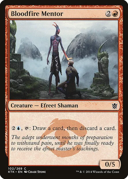 Bloodfire Mentor, Magic card KTK 102 — Khans of Tarkir set