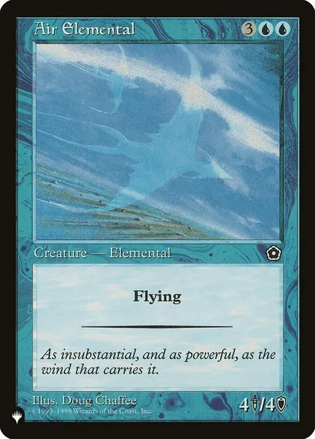 Air Elemental, Magic card P 02-31 — The List set