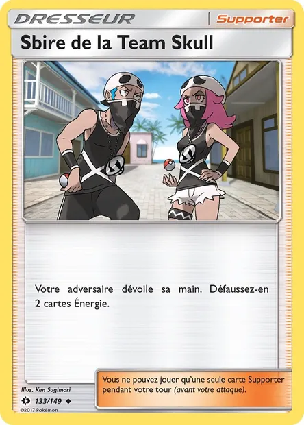 Sbire de la Team Skull, carte Pokémon SUM 133 — extension Soleil et Lune