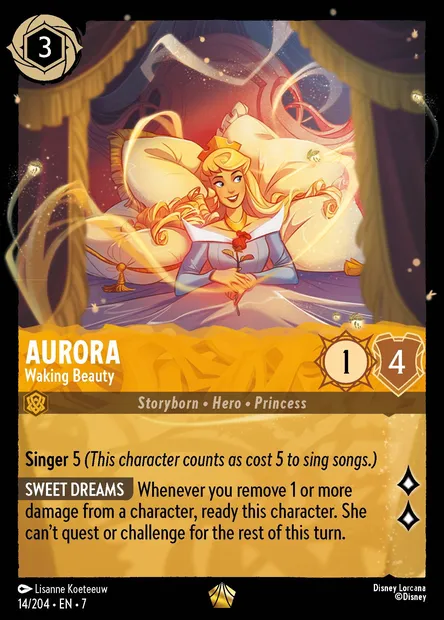 Aurora - Waking Beauty, Disney Lorcana card CH7-014 — Archazia's Island set