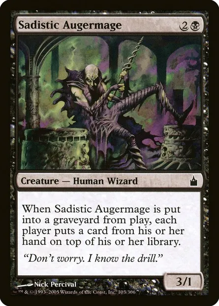 Vrillemage sadique, carte Magic RAV 103 — extension Ravnica: La Cité des Guildes