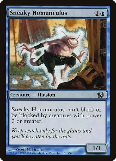 Sneaky Homunculus, Magic card 8ED 101★ — Eighth Edition set