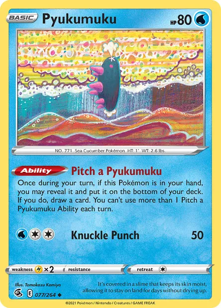 Pyukumuku, Pokémon card FST 77 — Fusion Strike set