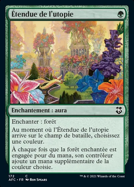Étendue de l'utopie, carte Magic AFC 172 — extension Forgotten Realms Commander