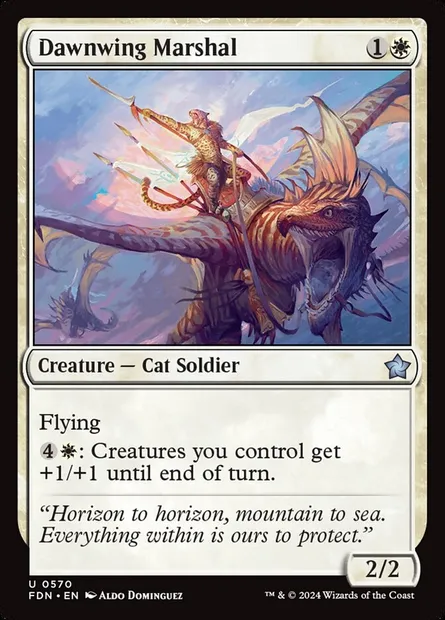 Dawnwing Marshal, Magic card FDN 570 — Foundations set
