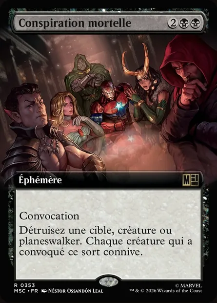 Conspiration mortelle, carte Magic MSC 353 — extension Marvel Super Heroes Commander