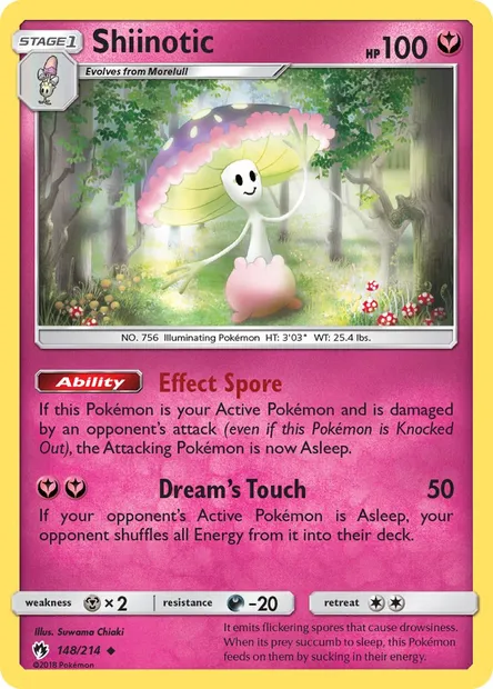 Shiinotic, Pokémon card LOT 148 — Lost Thunder set