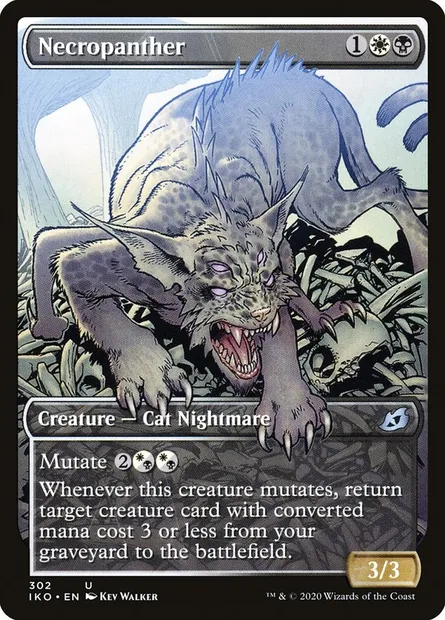 Nécropanthère, carte Magic IKO 302 — extension Ikoria: Lair of Behemoths