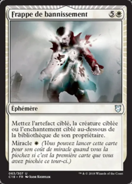 Frappe de bannissement, carte Magic C18 63 — extension Commander 2018
