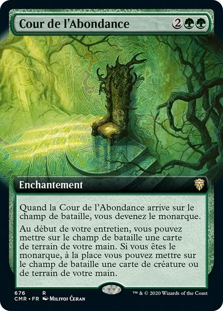Cour de l'Abondance, carte Magic CMR 676 — extension Commander Legends