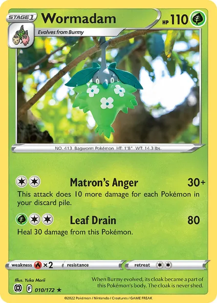 Wormadam, Pokémon card BRS 010 — Brilliant Stars set
