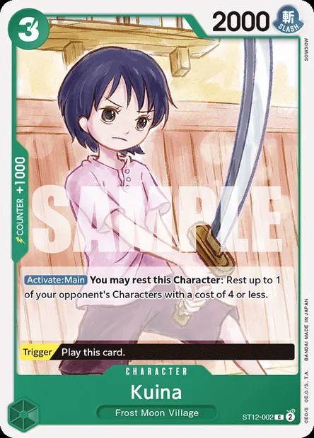 Kuina, One Piece card ST12-002 — Zoro and Sanji set