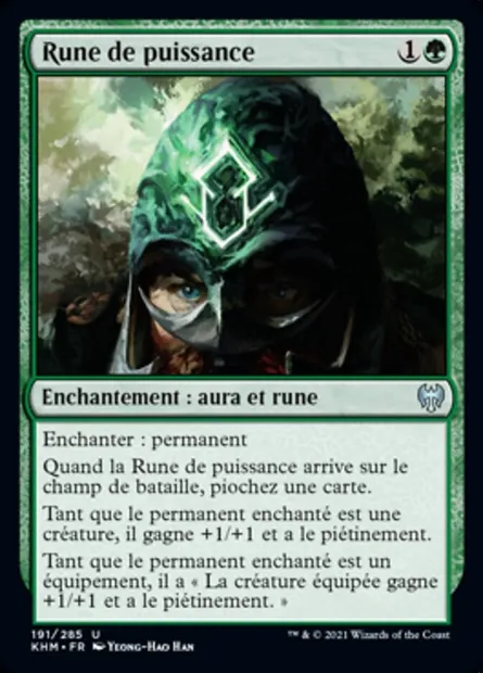 Rune de puissance, carte Magic KHM 191 — extension Kaldheim