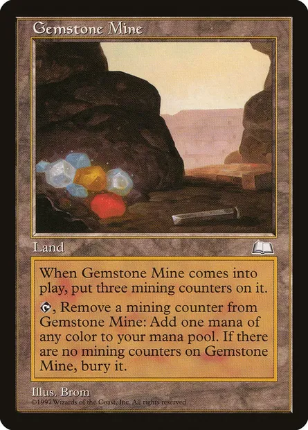 Gemstone Mine, Magic card WTH 164 — Weatherlight set