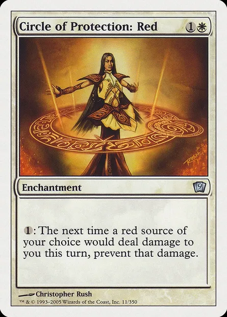 Circle of Protection: Red, Magic card 9ED 11 — Ninth Edition set
