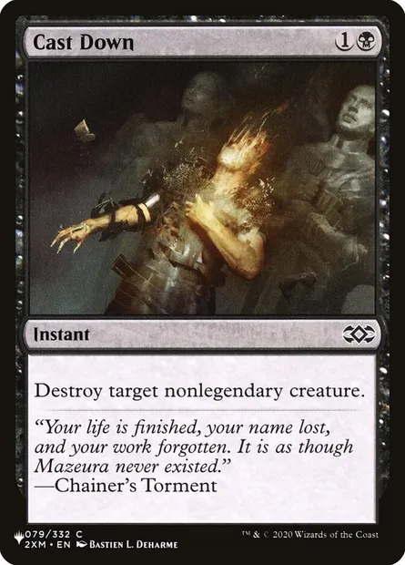 Cast Down, Magic card PLST 2XM-79 — The List set