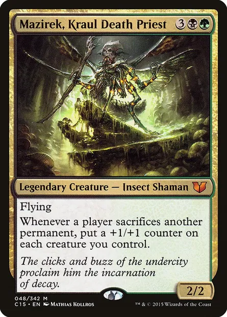 Mazirek, Kraul Death Priest, Magic card C15 48 — Commander 2015 set