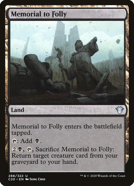 Memorial to Folly, Magic card C20 288 — Commander 2020 set
