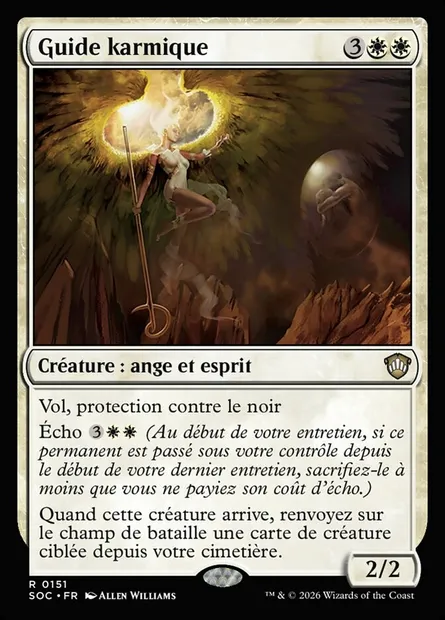 Guide karmique, carte Magic SOC 151 — extension Secrets of Strixhaven Commander